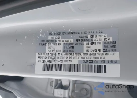 2024 Mazda Cx-30 2.5 S Select Sport from USA, damaged, VIN 3MVDMBBM5RM717603